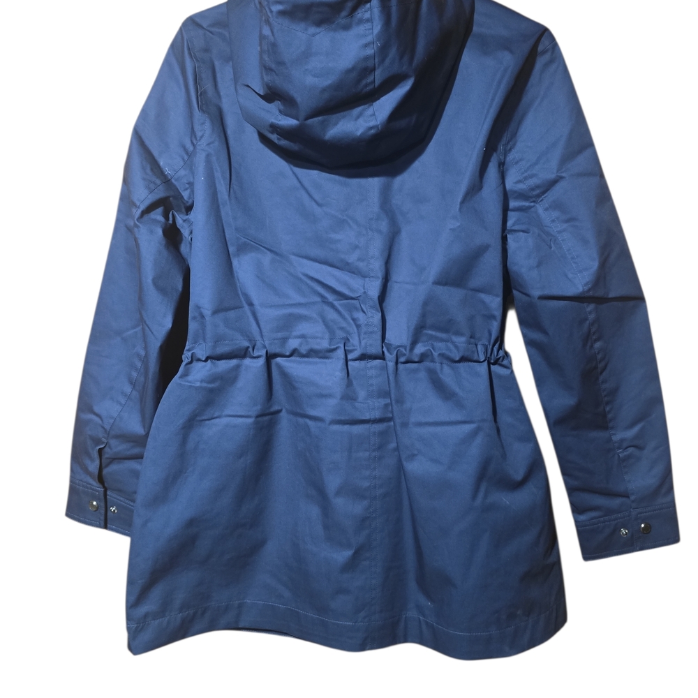 Hunter Ladies Water Resistance Cotton Smock Rain Jacket Navy Blue Medium NWT - Picture 4 of 7